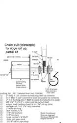 Ridge Roll Up, partial install kit, Chain Pull